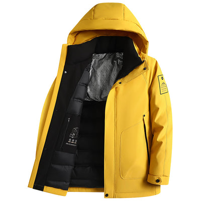 Chaqueta Impermeable con Capucha de Plumón de Pato Blanco - Image 3