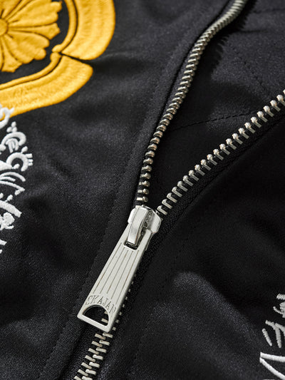 Chaqueta Bordada Premium Carpa Koi Saltando la Puerta del Dragón - Image 11
