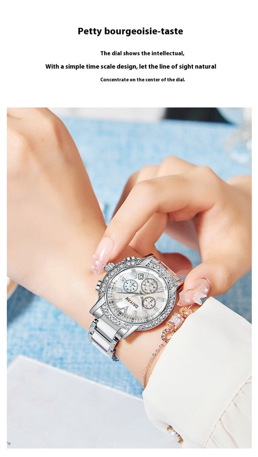 Reloj de Lujo Versátil para Mujer - Resistente al Agua con Diamantes - Image 16