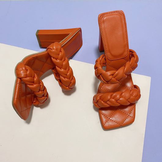 Sandalias de Tacón Alto para Mujer con Trenzado de Cuerda - Image 9