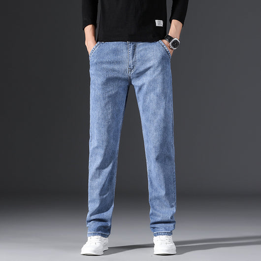 Jeans de Cintura Alta Elásticos para Hombre - Corte Recto Clásico - Image 14