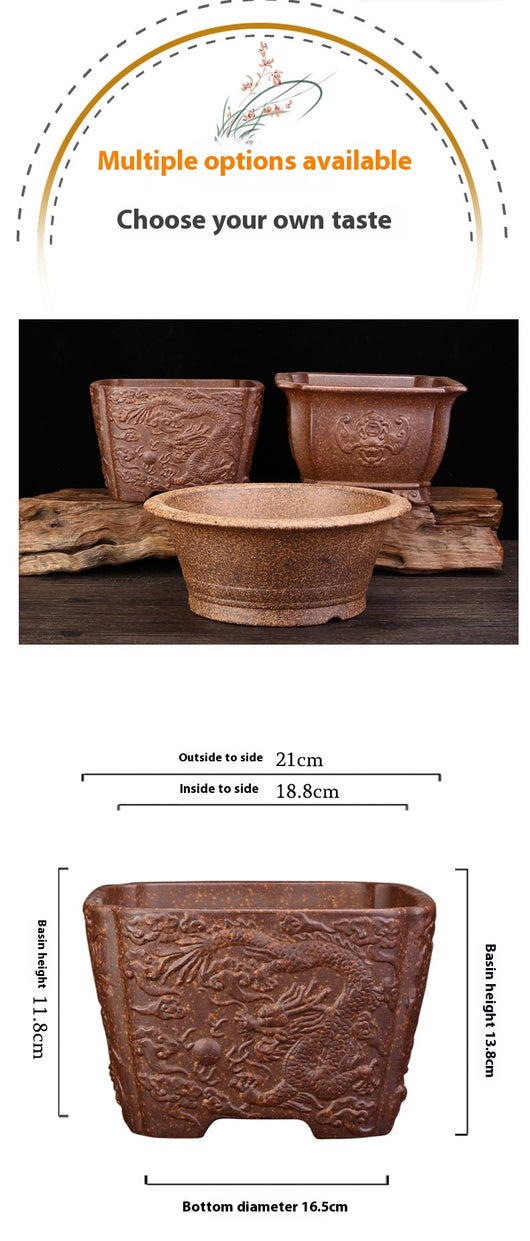 Maceta de Cerámica Refractaria para Orquídeas, Clivias y Plantas Verdes - Image 16