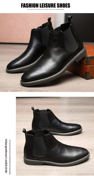 Botas de Cuero para Hombre Talla Grande con Punta Afilada - Image 15