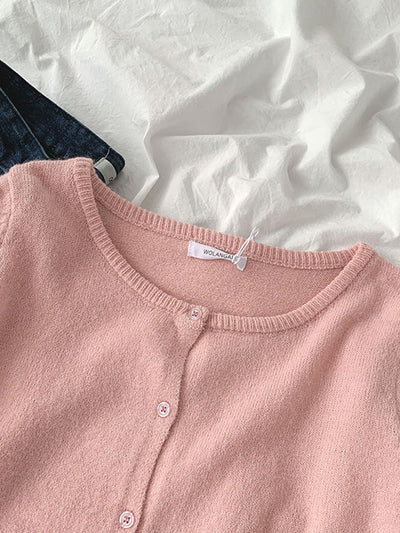 Cardigan Básico de Punto para Mujer - Estilo Relajado Primavera - Image 14