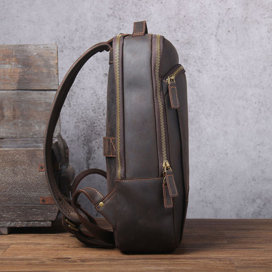 Mochila de Cuero Vintage Simplicity para Hombre - Image 3