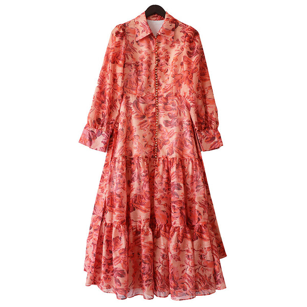 Vestido Largo de Botones Múltiples para Mujer - Image 3