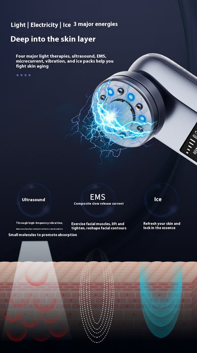 Masajeador Facial RF con Luz LED, Radiofrecuencia y Microcorriente - Image 17