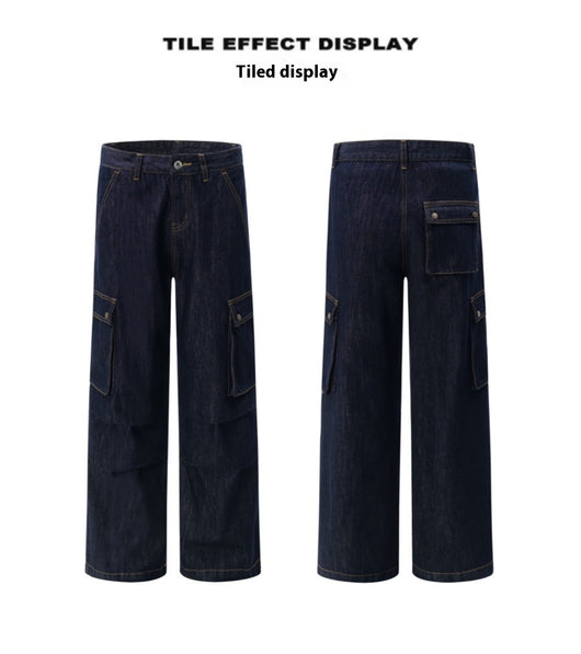 Pantalones Cargo Rectos de Pierna Ancha para Mujer con Múltiples Bolsillos - Image 10