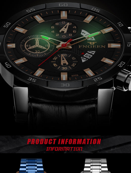 Reloj Deportivo Multifuncional para Hombre con Seis Agujas y Tres Esferas - Image 28