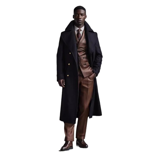 Abrigo Largo de Lana Premium Hasta la Rodilla para Hombre - Image 6