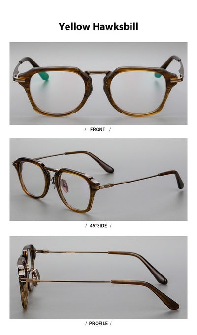 Gafas Retro de Titanio Puro con Montura de Lámina Metálica - Image 20