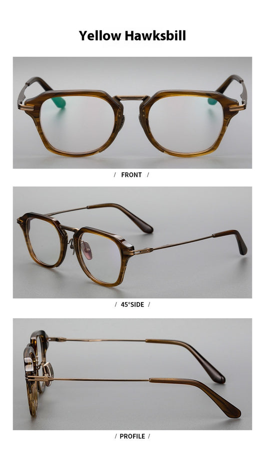 Gafas Retro de Titanio Puro con Montura de Lámina Metálica - Image 20