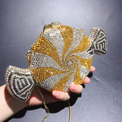 Clutch de Cristal Diamante Caramelo para Mujer - Image 14