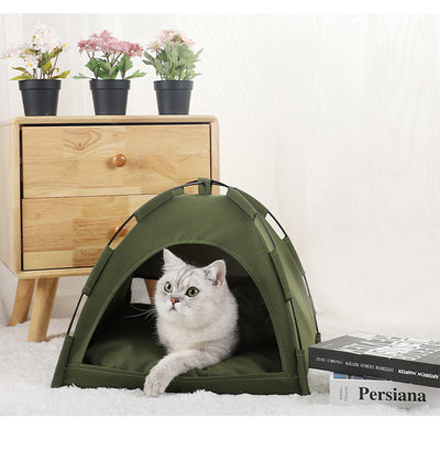 Cama Fresca para Mascotas con Carpa y Cojín Removible - Image 27
