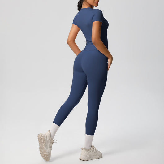 Conjunto Deportivo Mujer: Playera y Pantalón Yoga Cintura Alta - Image 34