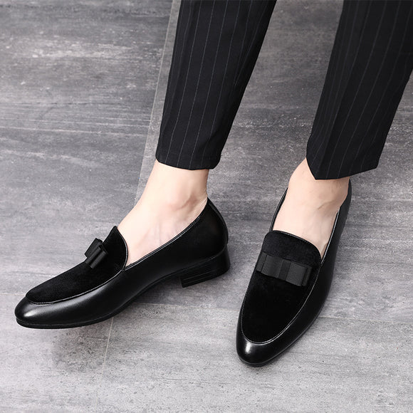 Zapatos Casuales de Cuero para Hombre con Moño - Estilo Tendencia