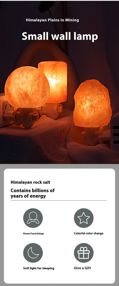 Lámpara de Sal del Himalaya para Dormitorio - Luz Cálida Mesita de Noche - Image 20