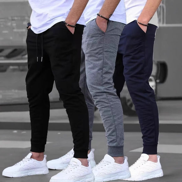 Pantalones Casuales Retro Europeos de Algodón Terry para Hombre