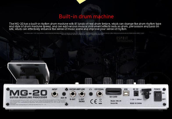 Procesador de Efectos para Guitarra Eléctrica MG-20