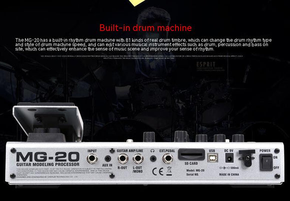 Procesador de Efectos para Guitarra Eléctrica MG-20