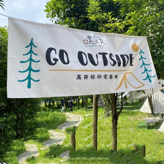 Bandera de Campamento - Decoración Colgante para Tienda de Campaña