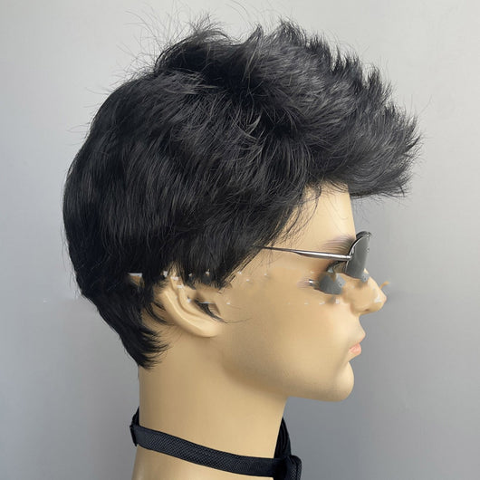 Peluca Corta para Hombre de Fibra Química Resistente - Image 6
