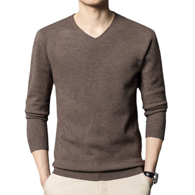 Suéter Tejido Cuello V para Hombre - Prenda Base Otoño Ejecutiva - Image 5