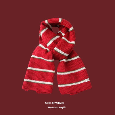 Bufanda de Lana Escocesa Roja para Parejas - Cálida y Elegante - Image 20