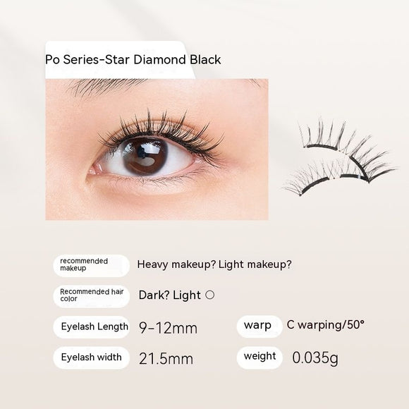 Pestañas Magnéticas Suaves sin Pegamento - Efecto Ojos Grandes Natural y Voluminoso