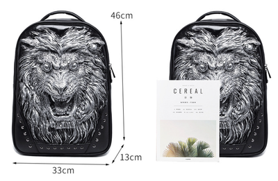 Mochila Unisex con Diseño 3D de León Furioso - Image 13