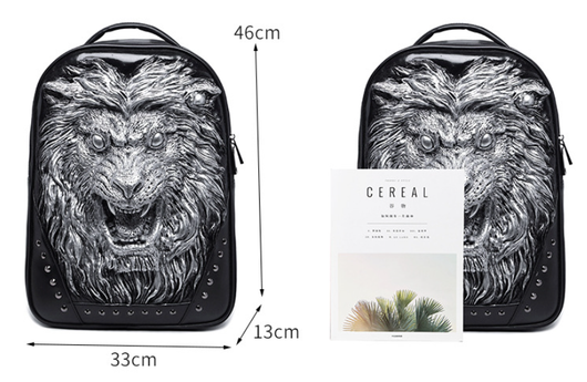 Mochila Unisex con Diseño 3D de León Furioso - Image 13