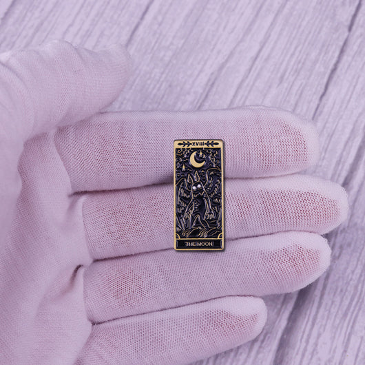 Broche de Cobre Mothman y Luna - Tarot Místico - Image 4