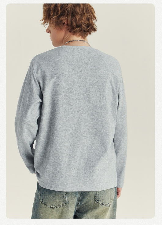 Playera Manga Media con Cierre para Hombre - Cuello Redondo Oversize Otoño - Image 25