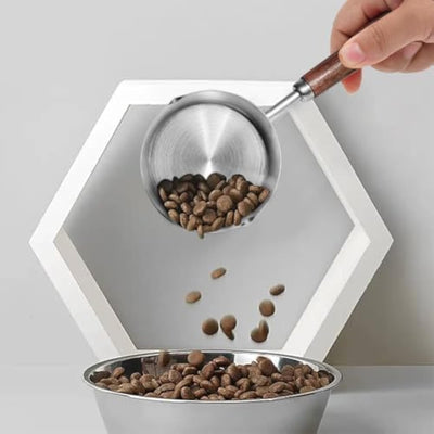 Cucharón Medidor para Alimento de Mascotas Acero Inoxidable 304 con Mango de Madera - Image 3