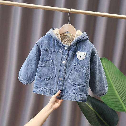 Chaqueta Denim Acolchada para Niños - Diseño Grueso y Cálido - Image 5