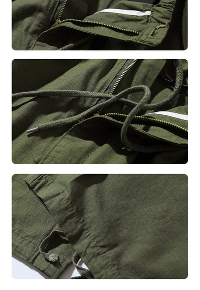 Pantalones Cargo Retro Multi Bolsillo en Khaki para Hombre y Mujer - Image 12