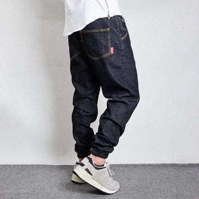 Pantalones Harem Denim Sueltos Hip-Hop Casual - Image 9
