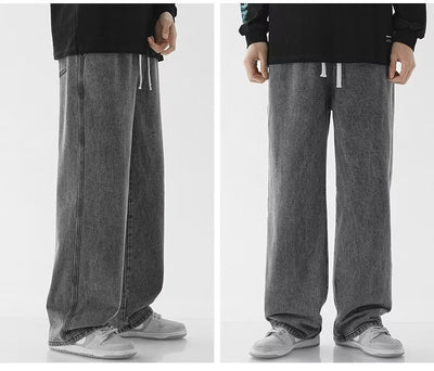 Pantalones Vaqueros Rectos Hombre Primavera Verano Talle Alto Pierna Ancha Urbano - Image 12