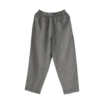 Pantalones de Lino y Algodón a Cuadros - Corte Relajado y Cómodo - Image 2