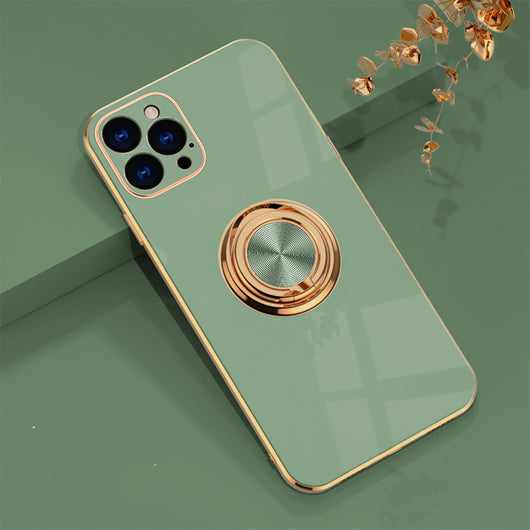 Funda para Teléfono con Anillo Galvanizado Color Sólido - Image 3