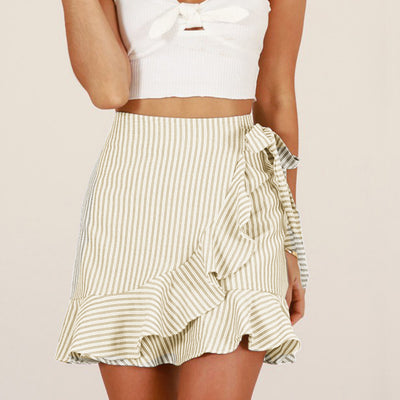 Falda Corta a Rayas para Dama - Diseño Fresco de Verano - Image 2