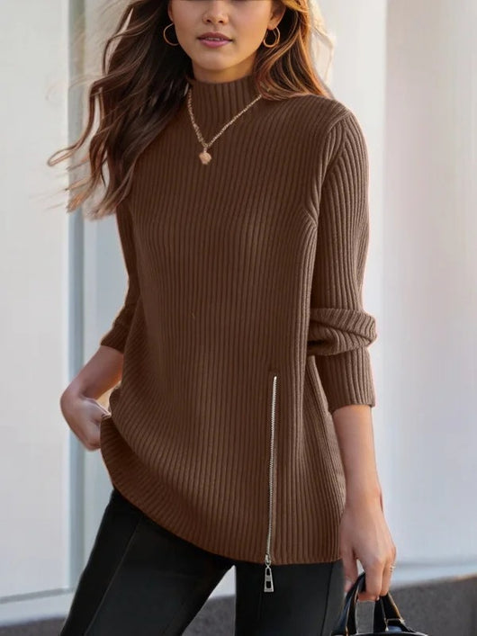 Suéter Cuello Alto Suelto para Mujer - Abrigo Tejido Versátil - Image 10