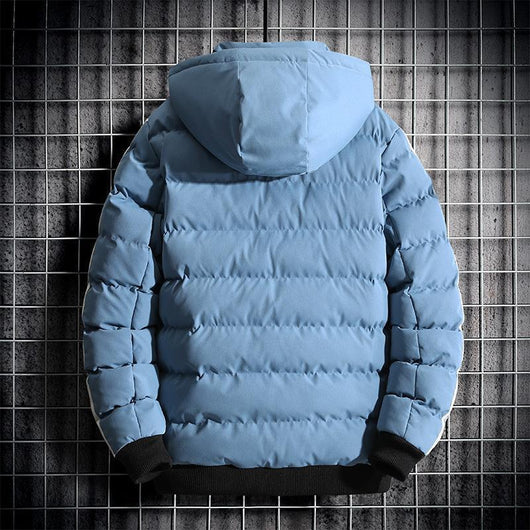 Abrigo Acolchado de Algodón para Hombre Estilo Coreano Invierno - Image 4