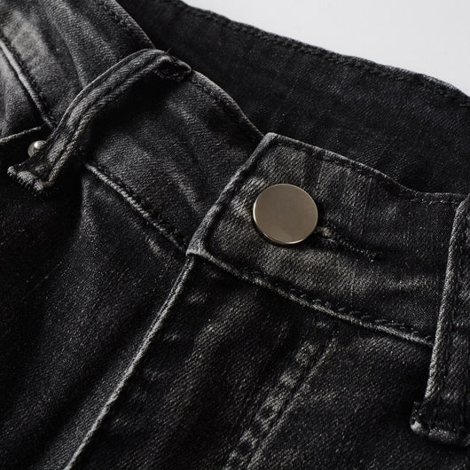 Jeans Gris Vintage Desgastado High Street Hipster - Image 5