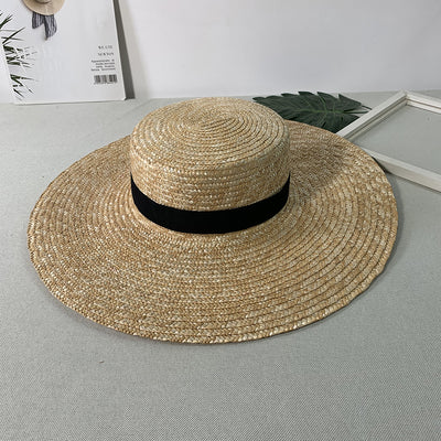 Sombrero de Paja para Mujer con Ala Extra Grande Protección Solar Verano - Image 9