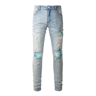 Jeans Skinny Ajustados con Roturas y Tela Elástica para Hombre - Image 7