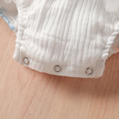 Mono de Encaje para Bebé Niña con Mangas de Tul Bordado - Image 2