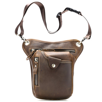 Bolsa Táctica de Pierna en Cuero y Mezclilla para Deportes al Aire Libre - Image 5