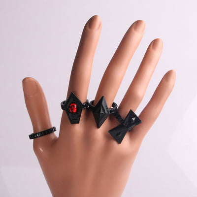 Juego de Anillos de Nogal Negro Exquisito - Image 16