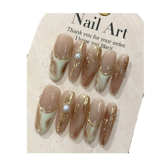 Uñas Postizas Diseño Otoño Invierno - Manicura Artesanal Lista para Usar - Image 5